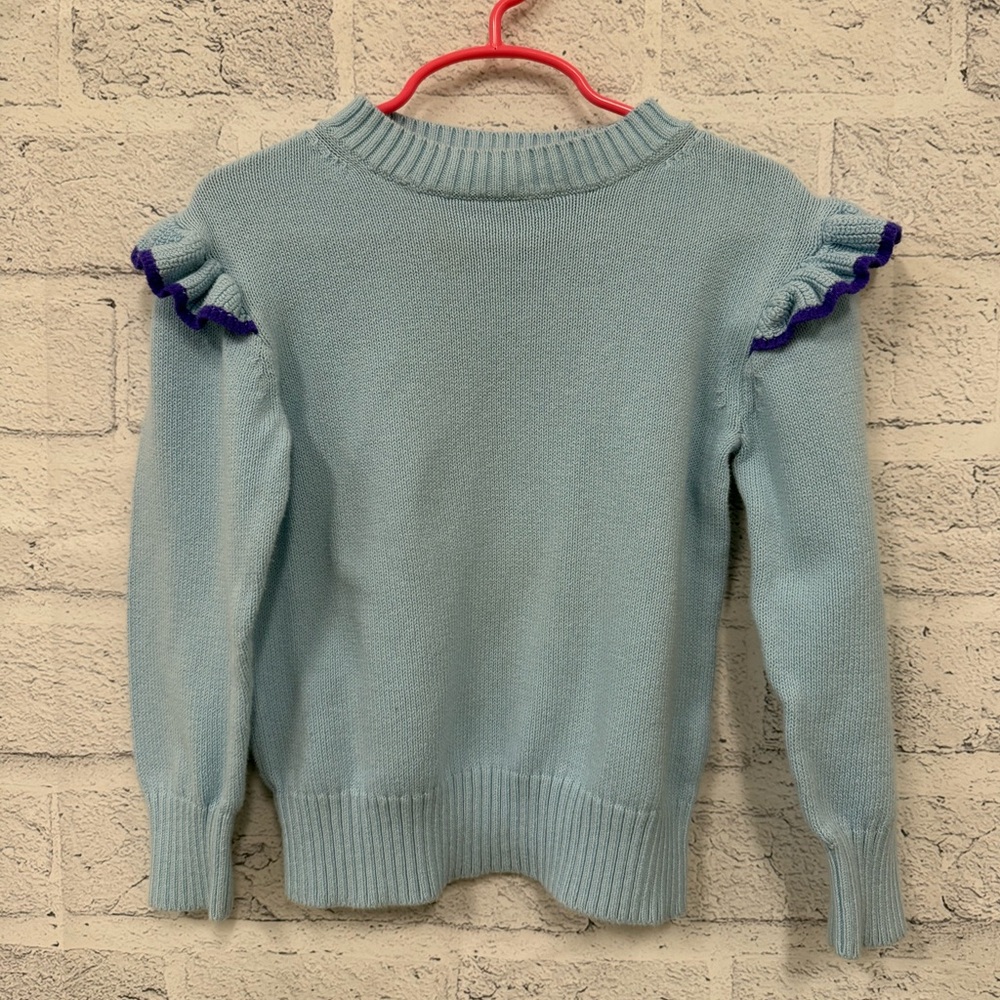 Crewcuts Light Blue Knit Sweater Girls Size  6-7